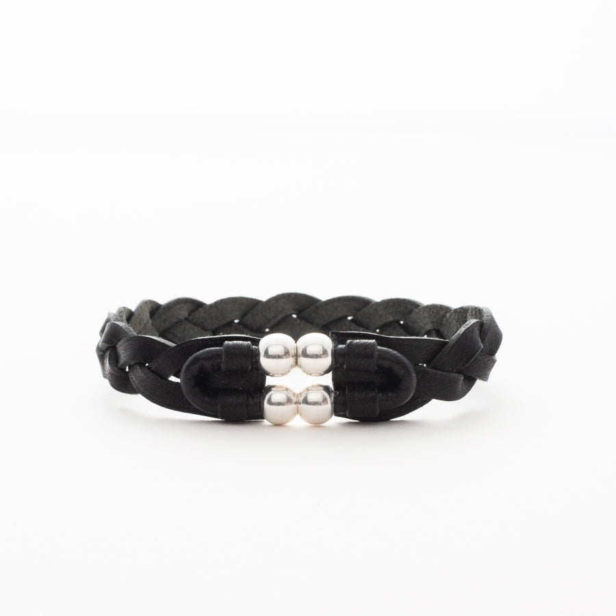 Woven Leather Wrap Bracelet Unisex